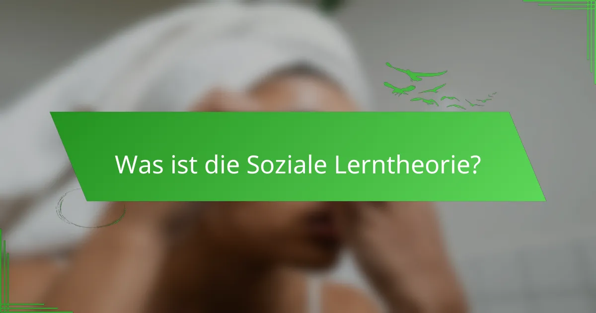 Was ist die Soziale Lerntheorie?