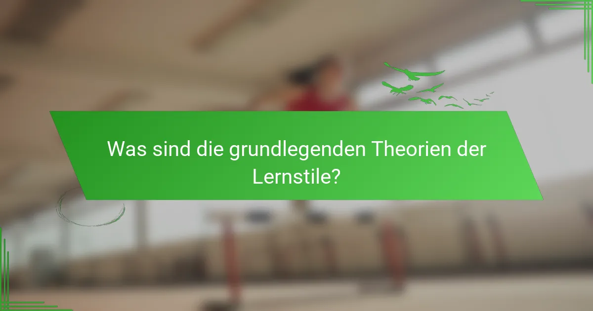 Was sind die grundlegenden Theorien der Lernstile?